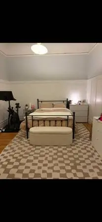 Black Metal Queen Bed Frame + Mattress