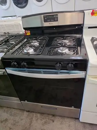 Amana stainless steel gas stove
