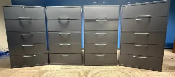36”W FIVE drawer lateral filing cabinets | Excellent condition
