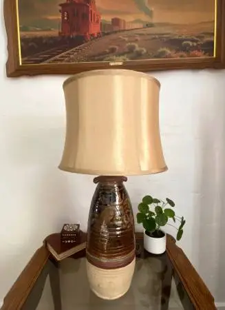 Hand Thrown Pottery Table Lamp by Kuhns Pottery