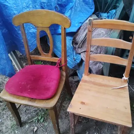Chairs, real wood, non-matching, very sturdy, $5 each
