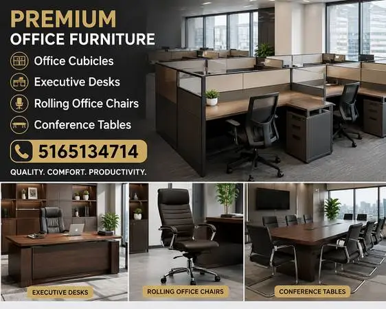 office furniture at 50% to 75% below retail pricing