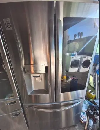 Ice plus lg stainless steel refrigerator