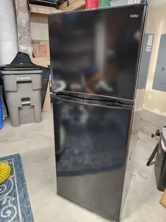 Black Refrigerator and Freezer