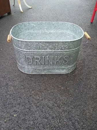 Galvanized planter