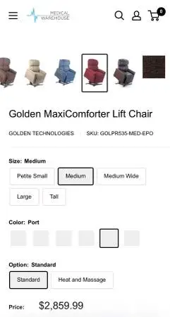 High End Expensive Power Lift Recliner Used 5 Months. Mint Condition!