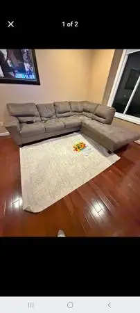 sectional couch w ottoman