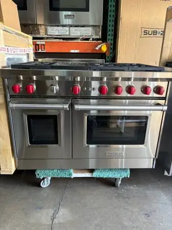 Wolf 48” Stainless Steel Gas Range Stove