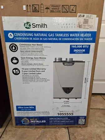 Tankless water heater A.O. Smith