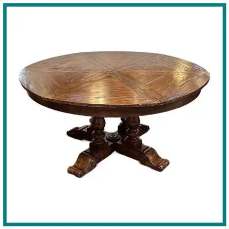 Theodore Alexander For Castle Bromwich Walnut Wood Jupe Dining Table,