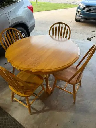 Traditional oak dining set
