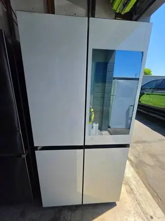 New white glass samsung white family hub refrigerator