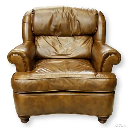 Schafer Caramel Leather Club Chair - Caramel