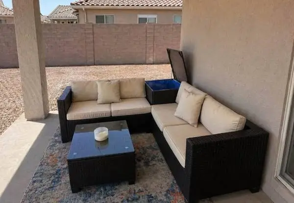 Outdoor Patio Furniture L Shape w/Storage *New*