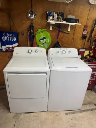 GE heavy duty washer and electric dryer set