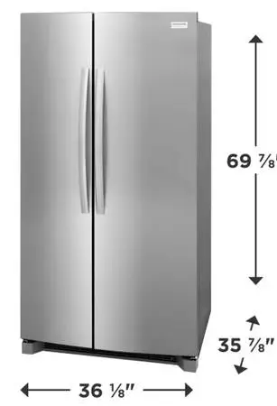 Refrigerator 36” Like new Frigidaire Gallery with water & ice stainles