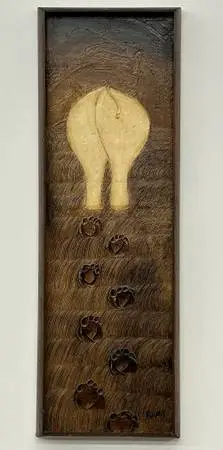 Mid Century Elephant Painting by Seattle Artist Russell