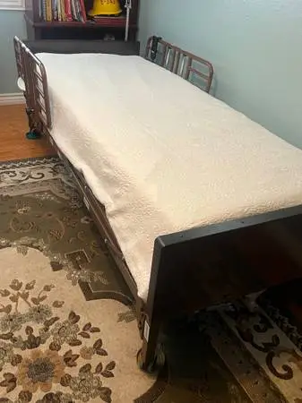 New Hospital bed gel mattress side rails