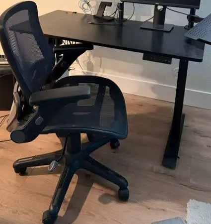 Electric Standing Desk and Ergonomic Office Chair – $200 OBO