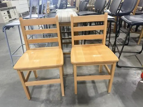 Wood Designs 16 Seat Height Oak Hardwood School Chair (Set Of 2)