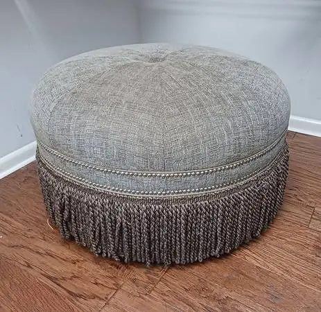Round Upholstered 36” Ottoman / Coffee Table