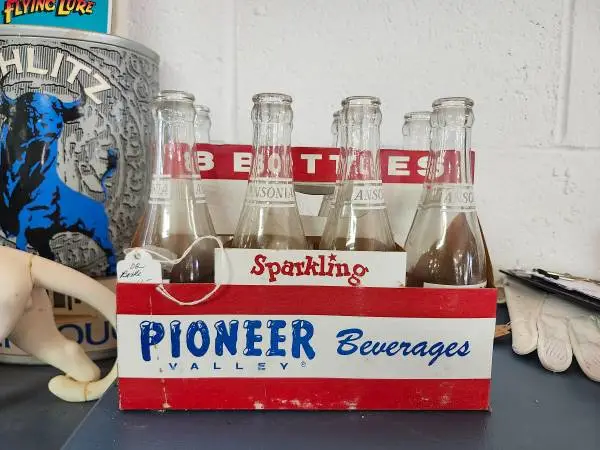 Vintage Pioneer Beverages Glass Bottles