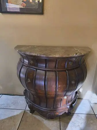 Console table with granite top