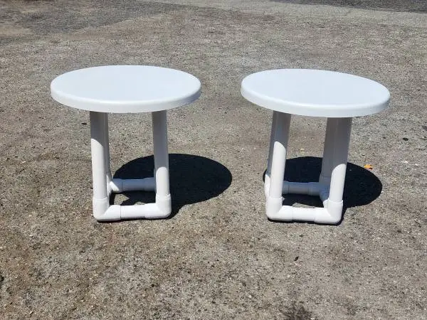 vintage pair side tables/stools