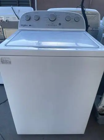 White Whirlpool washer