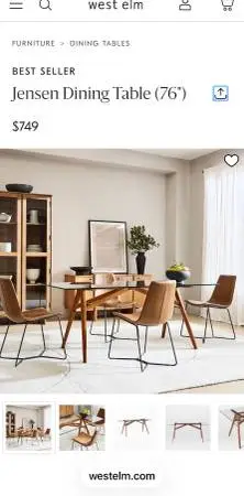 Dinning table -West Elm......chairs and bench