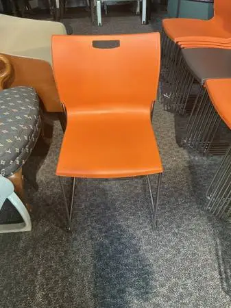 Stack / Guest / Side Chair by Sit on It Rowdy in Tangerine Finish