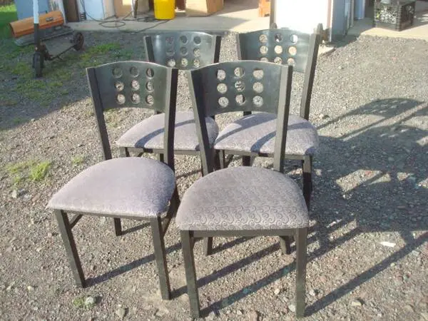 4 padded chairs,