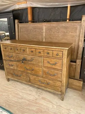 KING BED FRAME AND DRESSER BY KLAUSSNER CAROLINA