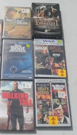 DVD, New $5 Each. (DVDM)