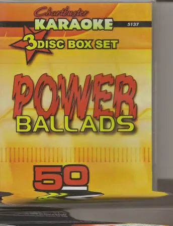 Karaoke CHARTBUSTER POWERV BALLADS 3 Disc Box Set CD+G Disc 50 SONGS V