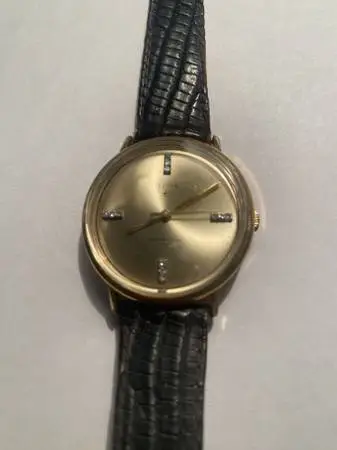 Vintage Elgin Self Winding 17 Jewel Diamond Mens Watch