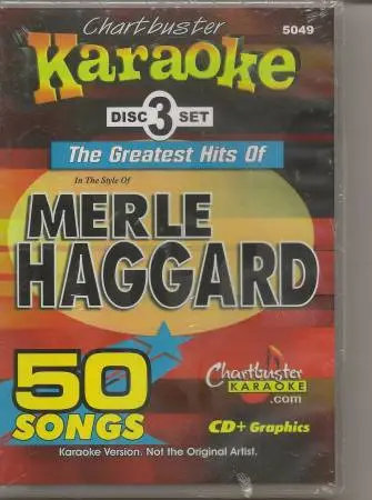 Karaoke CHARTBUSTER MERLE HAGGARD 3 Disc Box Set CDG Disc 50 SONGS VOL