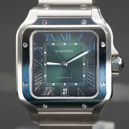 2026 Cartier Santos de Cartier Large Green Dial 39.8mm | B+P |