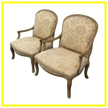 William Switzer Floral Damask Bergères, Pair. Estimated Price: $7,500