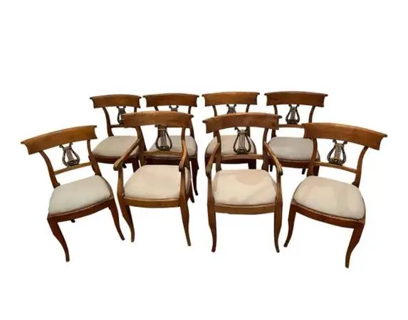 Chairs Dining Biedemier Style Italy 1800’s