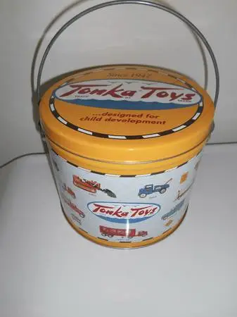 Tonka Toys collectible cookie tin/ bucket