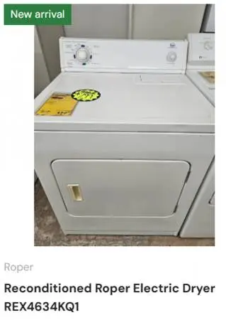 Reconditioned Roper Electric Dryer REX4634KQ1