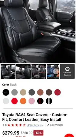 Toyota RAV4 Seat Covers - Brand new down from $ 280-560
