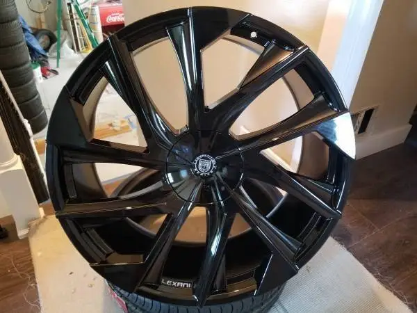 4 New 26X10 Gloss Black Lexani Ghost Wheels *6X5.5/6X135*30MM Offset*