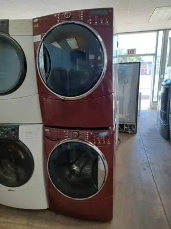 KENMORE ELITE washer and dryer set Stack red