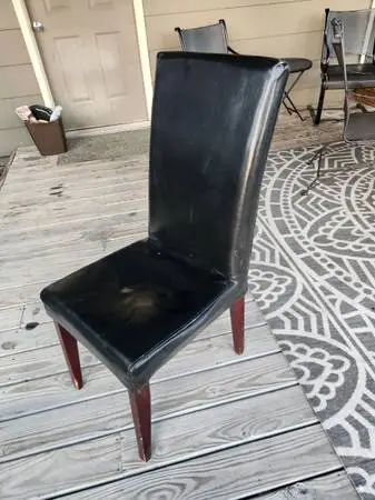 One Faux Leather Chair