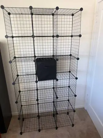 Black wire cube shelves - high quality!
