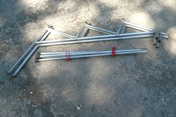 3 level exterior shelf frames.