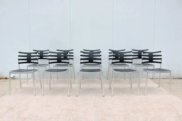 Modern Kasper Salto for Fritz Hansen Outdoor Dining Chairs, Set of 10