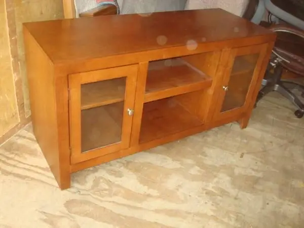 nice entertainment cabinet, w/ glass,